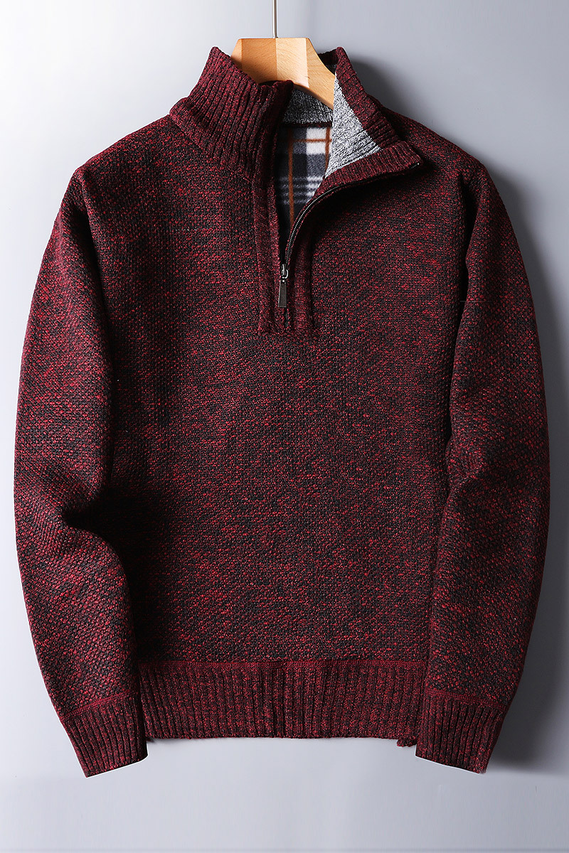 Zane Men's Ribbed Knit Sweater - styled view