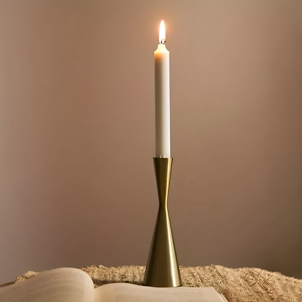 Nordic Brass Waist Candlestick | Set of 3