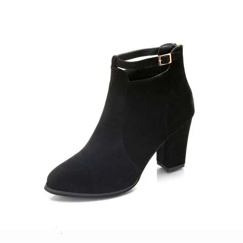 Winona Women's Block Heel Ankle Boots - shown in use
