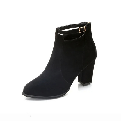 Winona Women's Block Heel Ankle Boots - shown in use