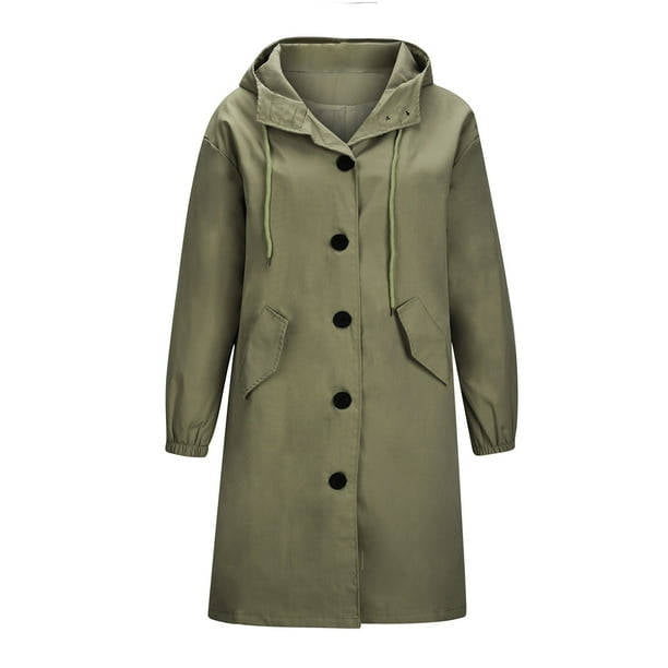 Wilda Women's Oversized Trench Coat - flat lay