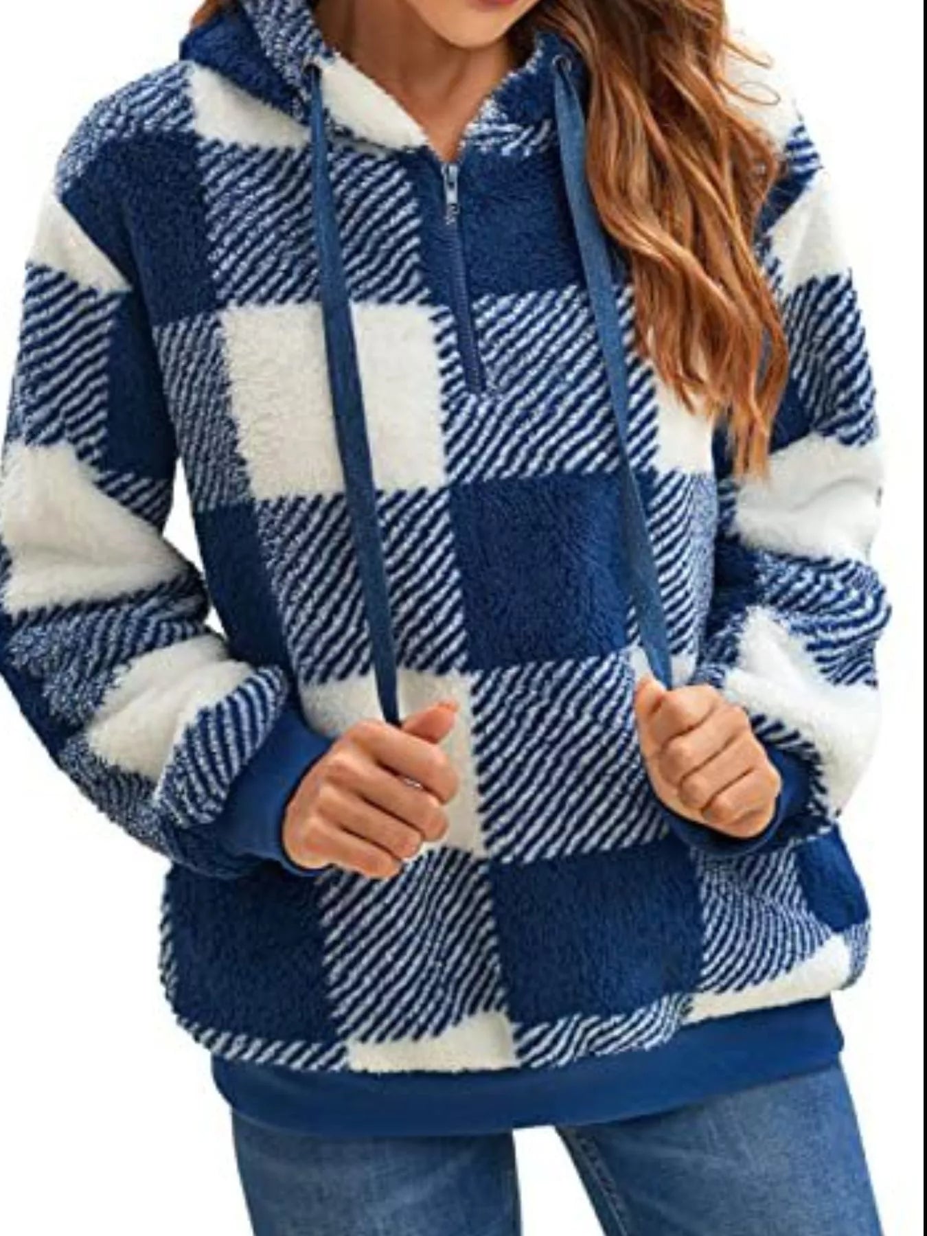 Faye Women's Plaid Sweater - styled view