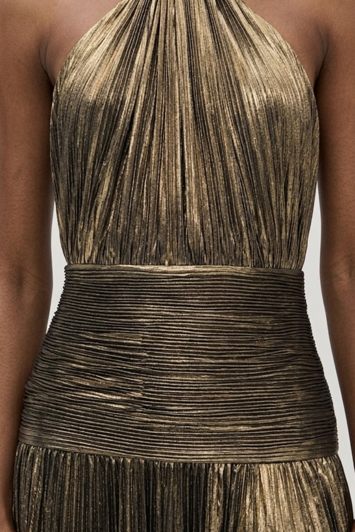 Rhea Women's Pleated Maxi Dress - shown in use