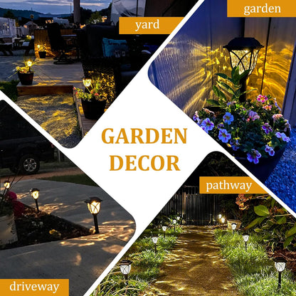 Cedar Solar Lights Outdoor - shown in use