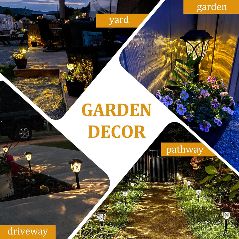 Cedar Solar Lights Outdoor - shown in use