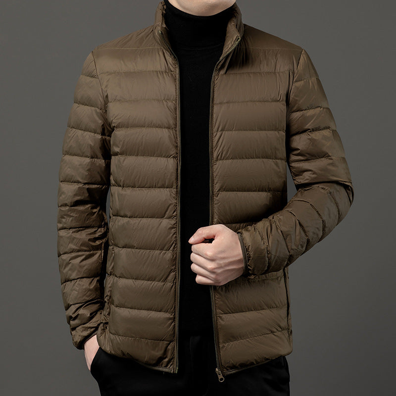 Yves Men's Puffer Jacket - styled view