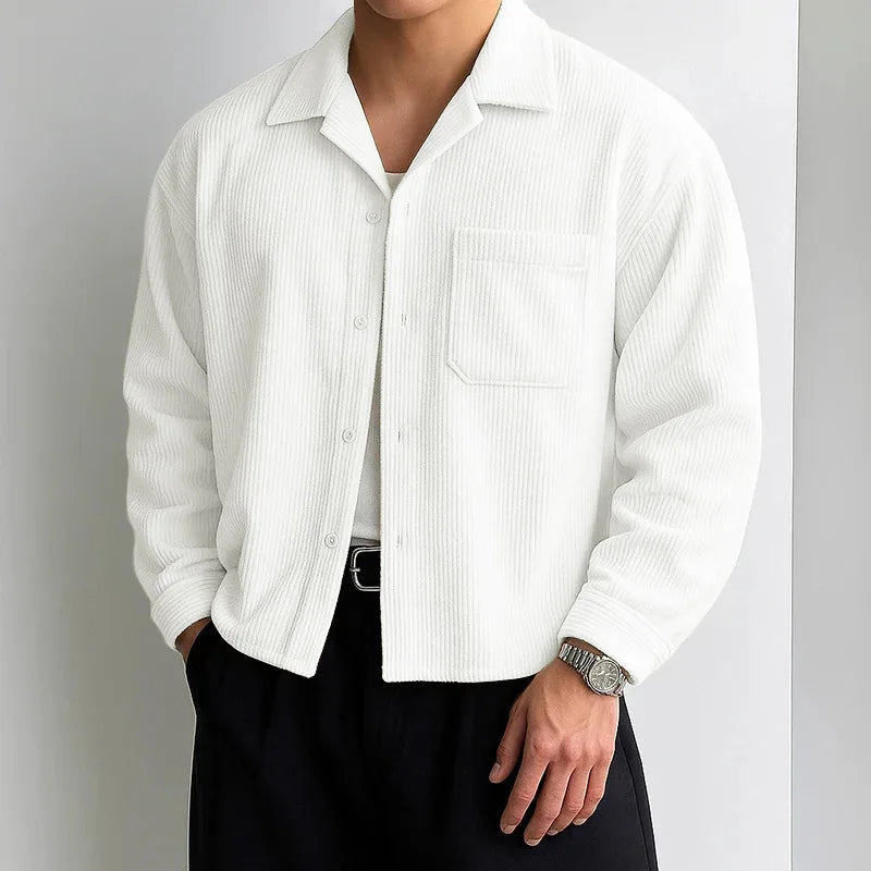 Vera Women's Corduroy Overshirt - close-up detail