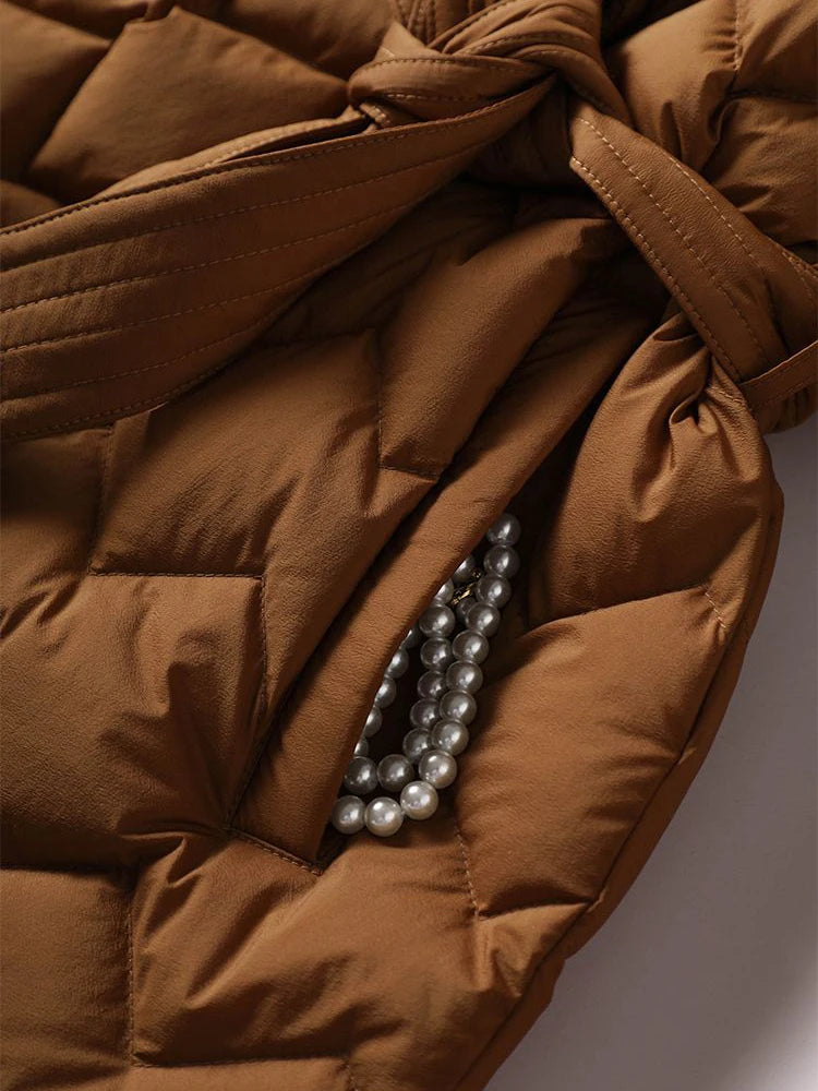 Opal Women's Quilted Coat - full-length view