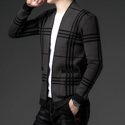 Rosa Women's Plaid Cardigan - fabric and finish detail