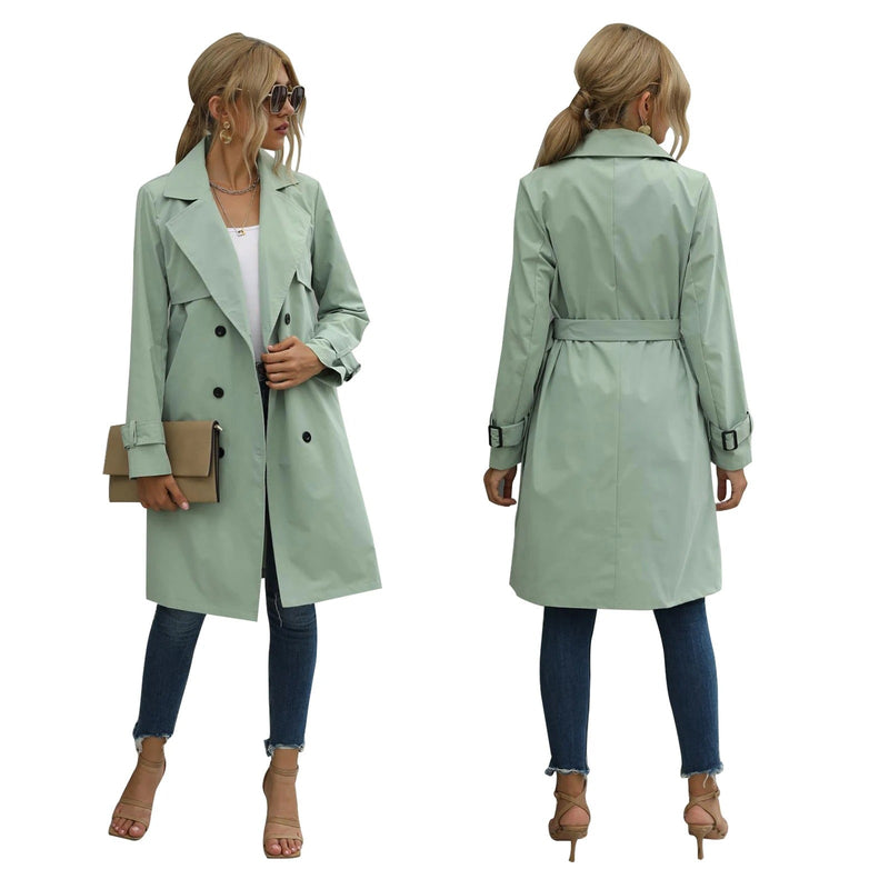 Mira Women's Trench Coat | Green, Khaki