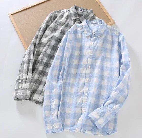 Hollis Men's Plaid Shirt - fabric and finish detail