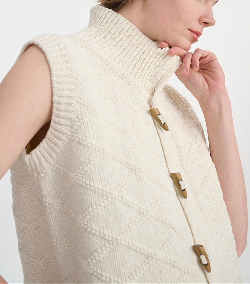 Ottilie Women's Vest | Button Front, Button