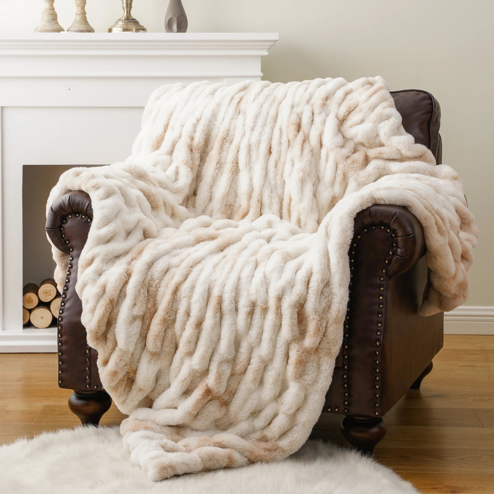 Meadow Solar Throw Blanket - styled view