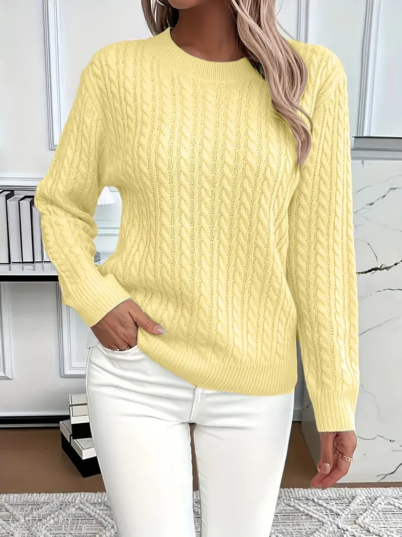 Esme Women's Cable Knit Sweater - full-length view