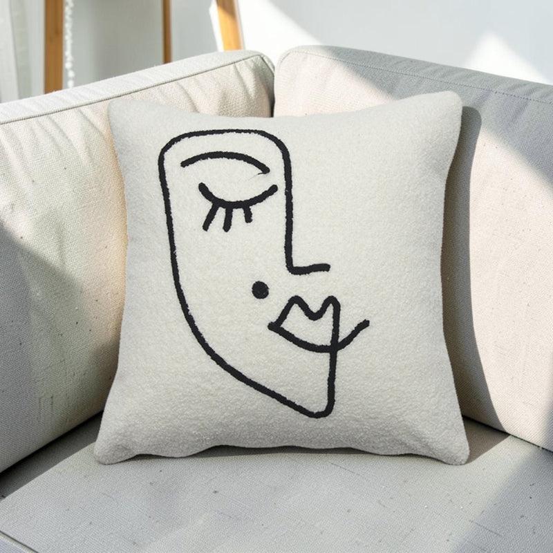 Abstract Face Artistic Cushion Cover