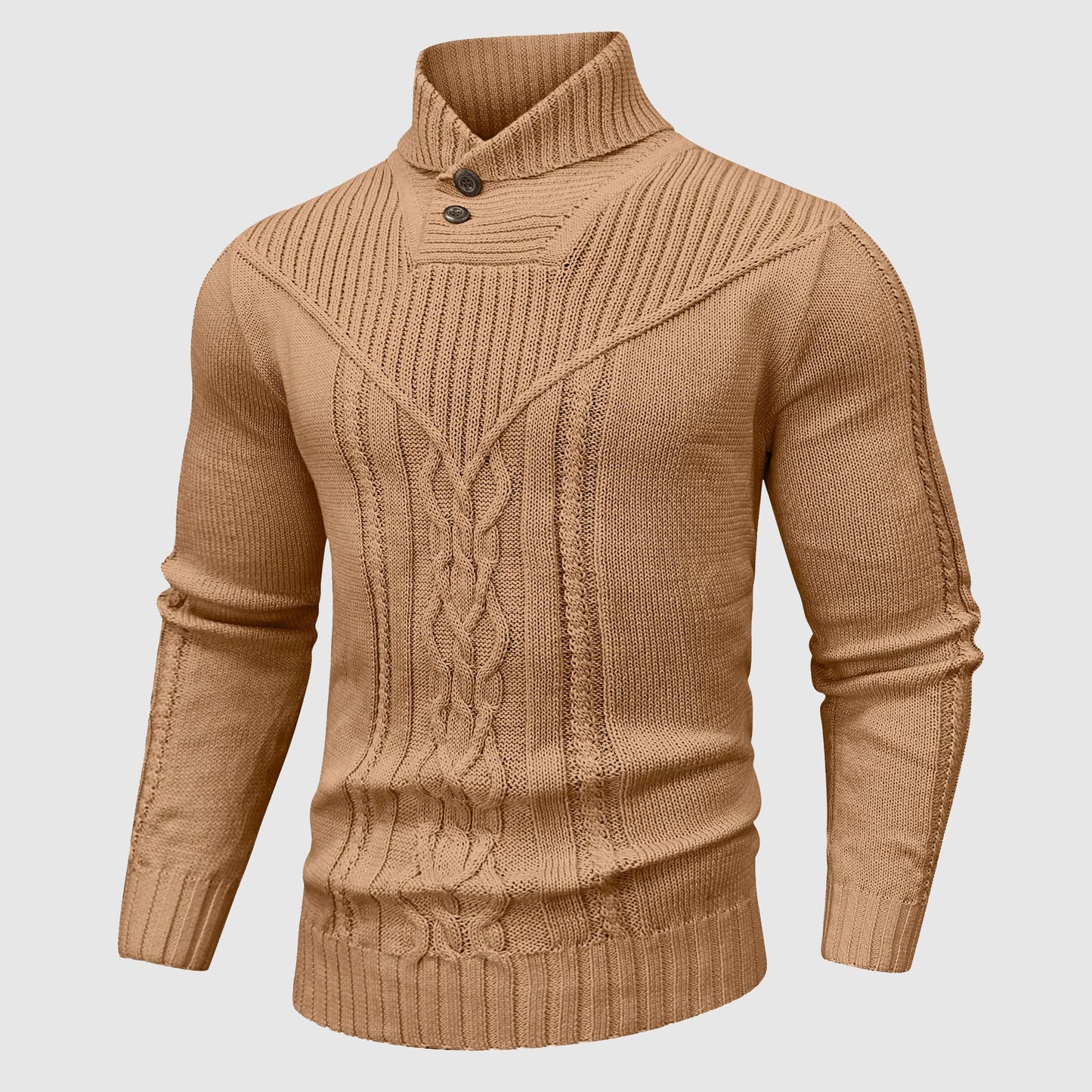 Desmond Men's Sweater - fabric and finish detail
