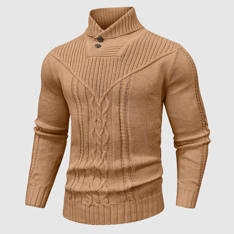 Desmond Men's Sweater - fabric and finish detail