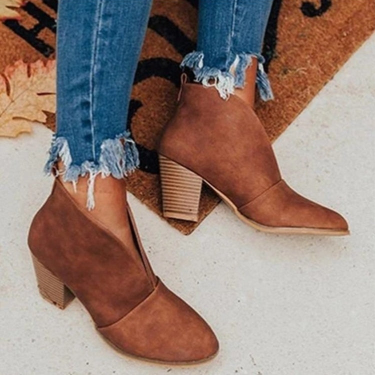 Odette Women's Chunky Heel Ankle Boots - front view
