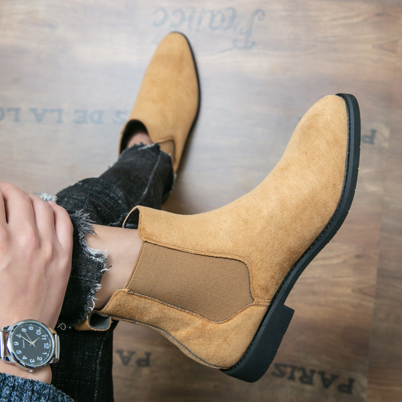 Uma Women's Suede Chelsea Boots - fabric and finish detail