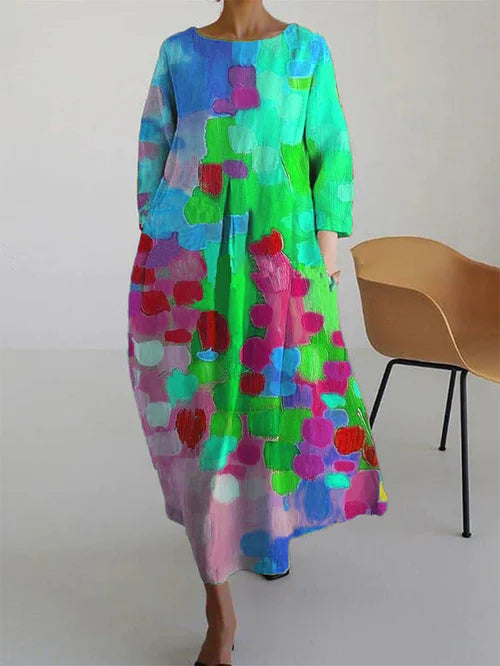 Opal Women's Floral Dress - fabric and finish detail