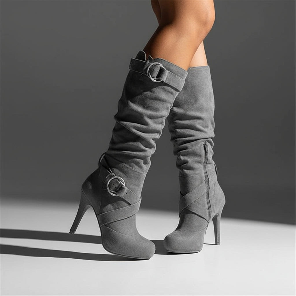 Ava Women's Boots | Mid-Calf, Thin Heels, Pointed Toe