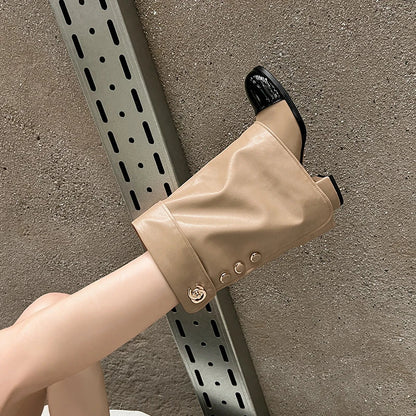 Ava Women's Chunky Heel Boots | Cowhide, Mixed Colors 2