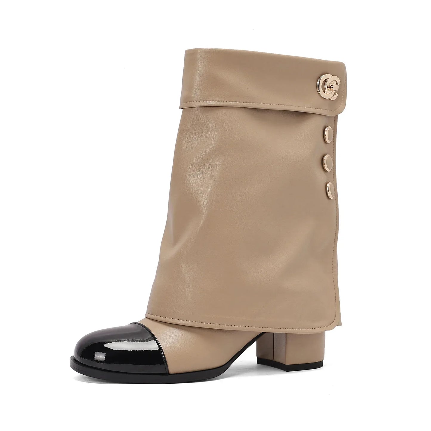 Ava Women's Chunky Heel Boots | Cowhide, Mixed Colors 3