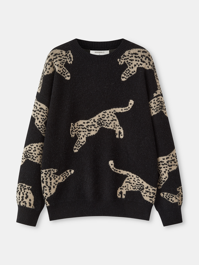 Talia Women's Leopard Sweater | Knit