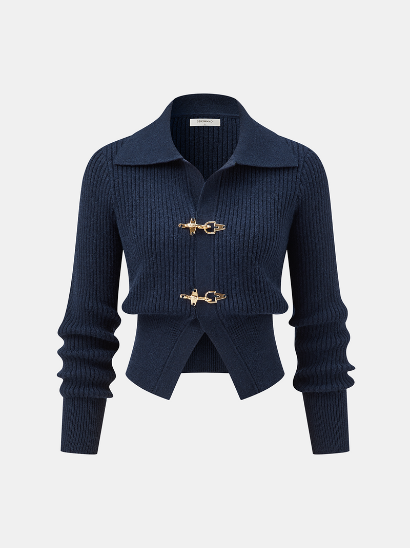 Rhea Women's Top | Knit, Long Sleeve, Buckle
