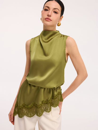 Maren Women's Satin Top - back view