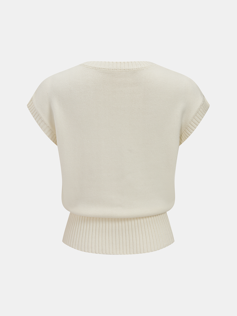 Lumi Women's Floral Sweater - fabric and finish detail