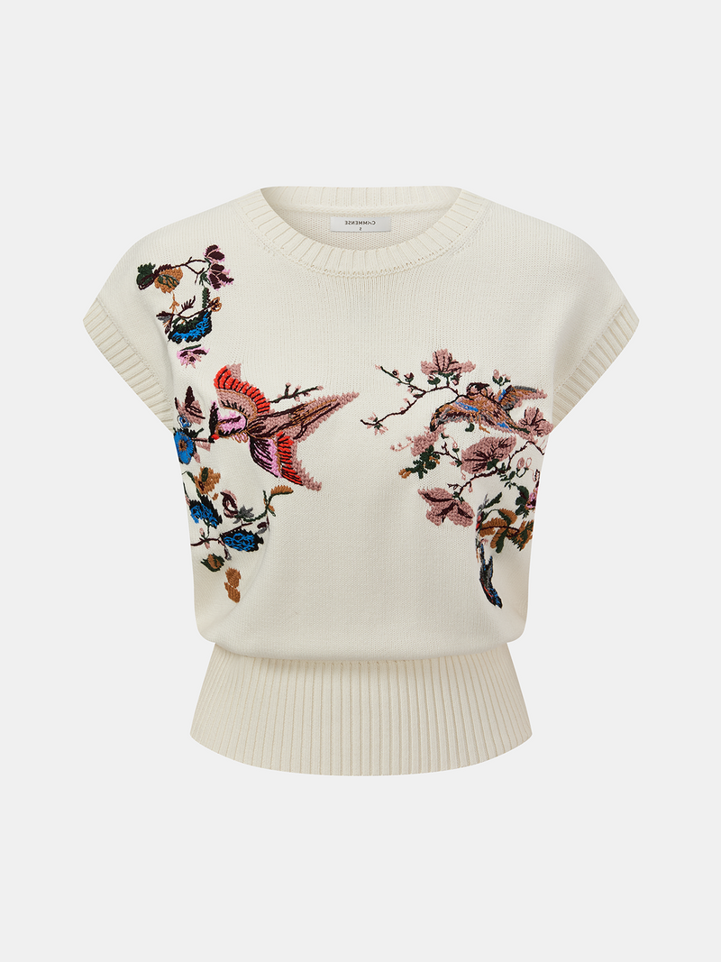 Lumi Women's Floral Sweater - front view