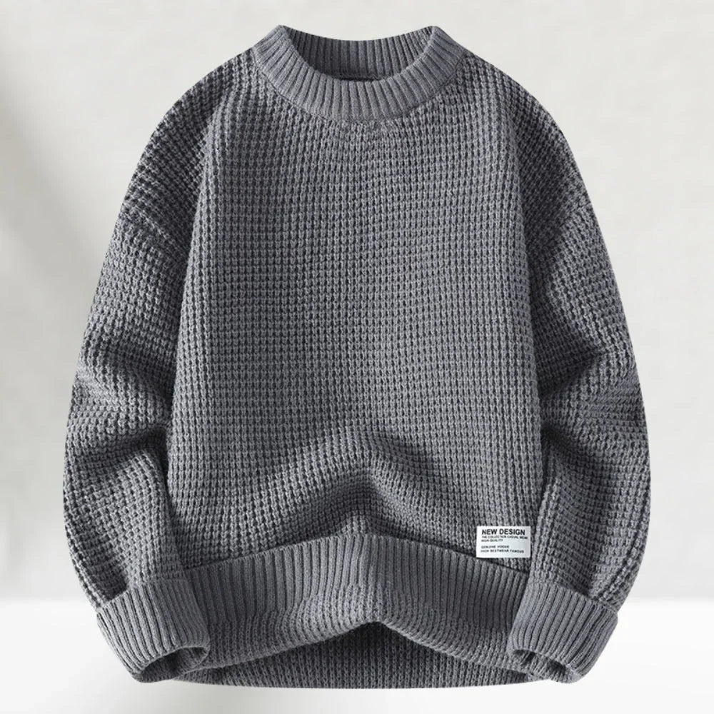 Reuben Men's Sweater - fabric and finish detail