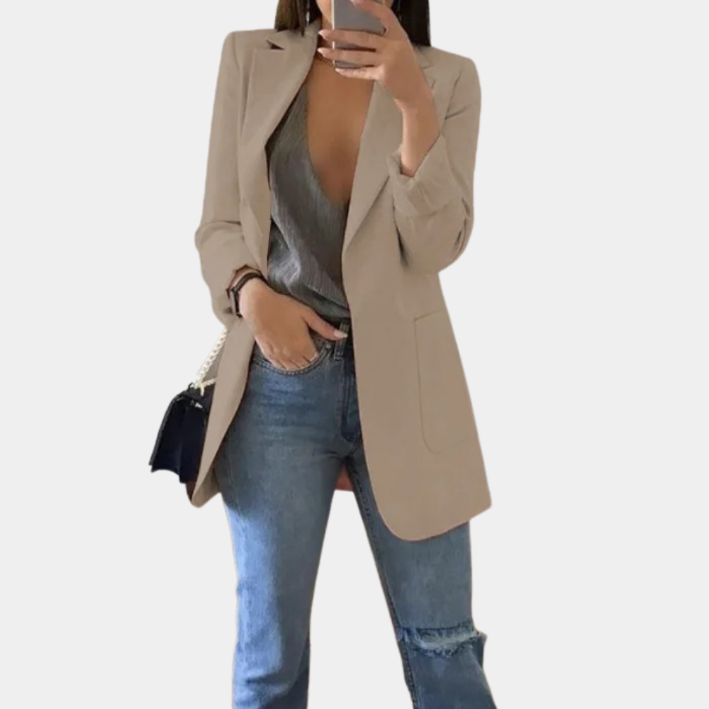 Maren Women's Blazer - fabric and finish detail