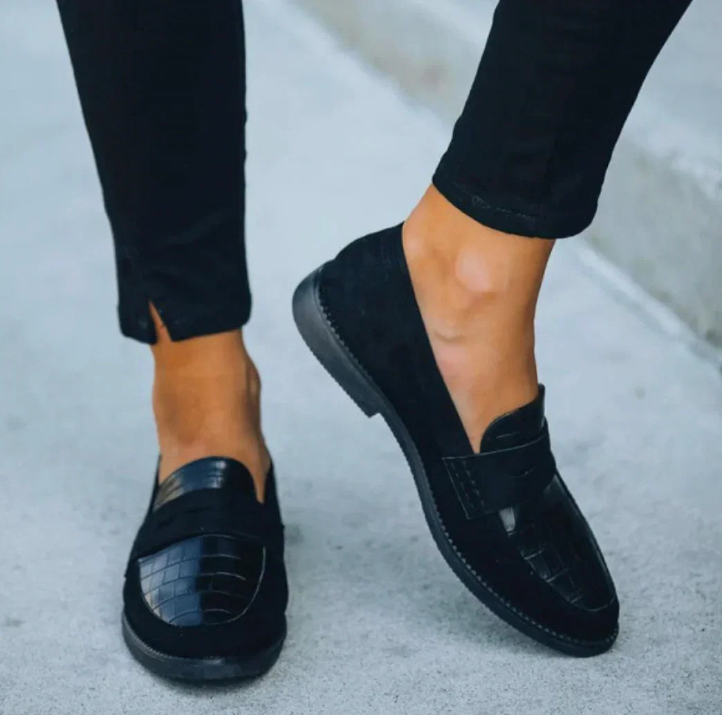 Fleur Women's Loafers - fabric and finish detail