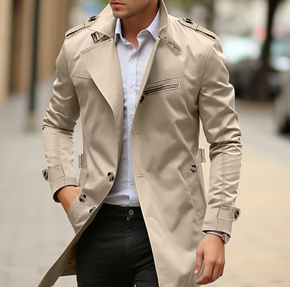 Theo Men's Trench Coat - front view