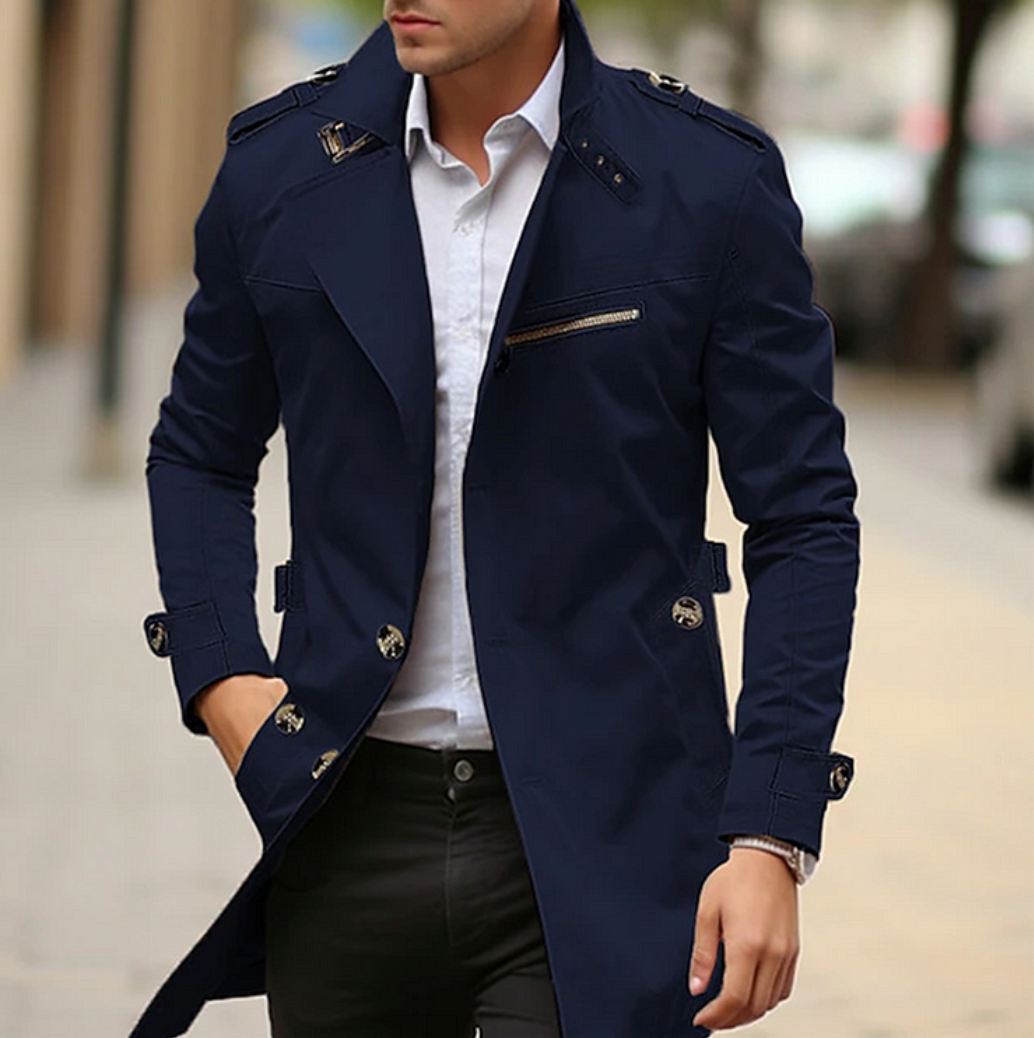 Theo Men's Trench Coat - back view