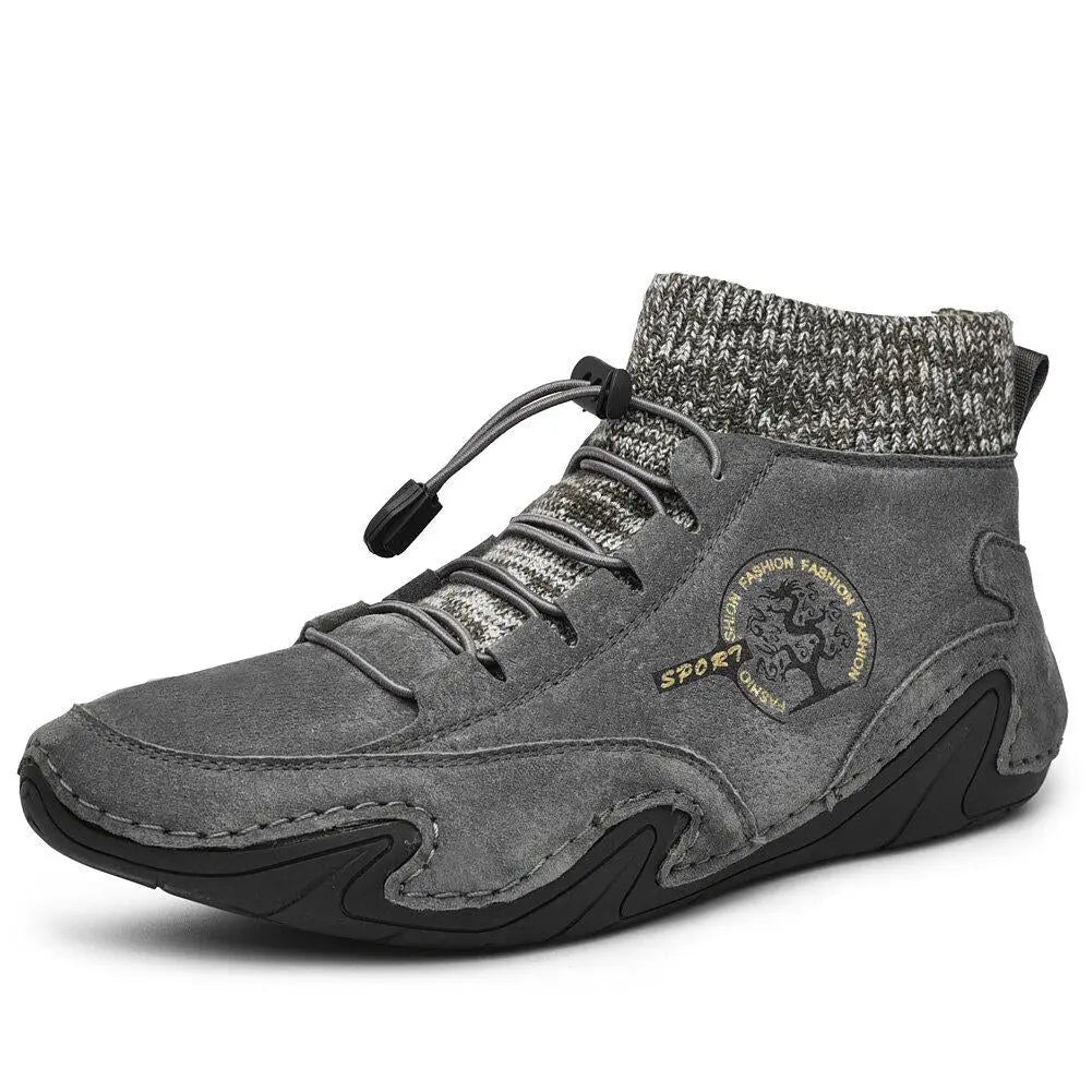 Xavier Men's Ankle Boots - fabric and finish detail