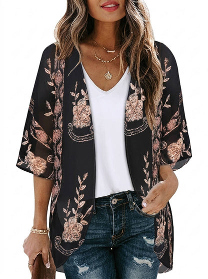 Giselle Women's Floral Cardigan - full-length view