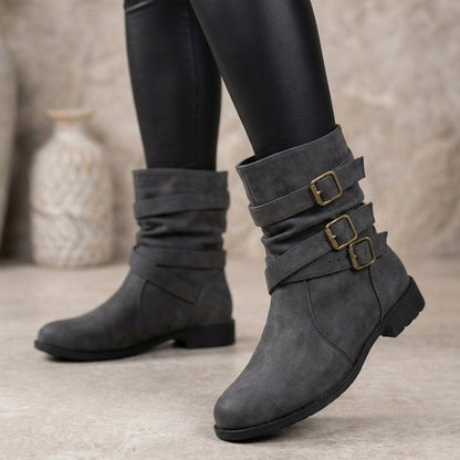 Juliette Women's Block Heel Ankle Boots - front view