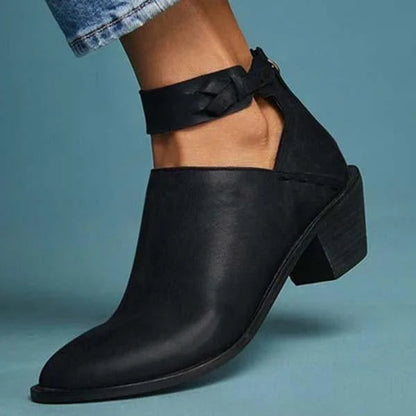 Iris Women's Block Heel Ankle Boots - front view