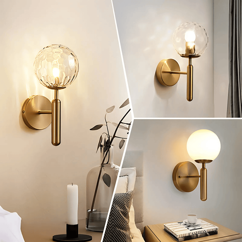 BrassElegance | Luxurious Dimmable Metal Wall Sconce Light Fixture 3