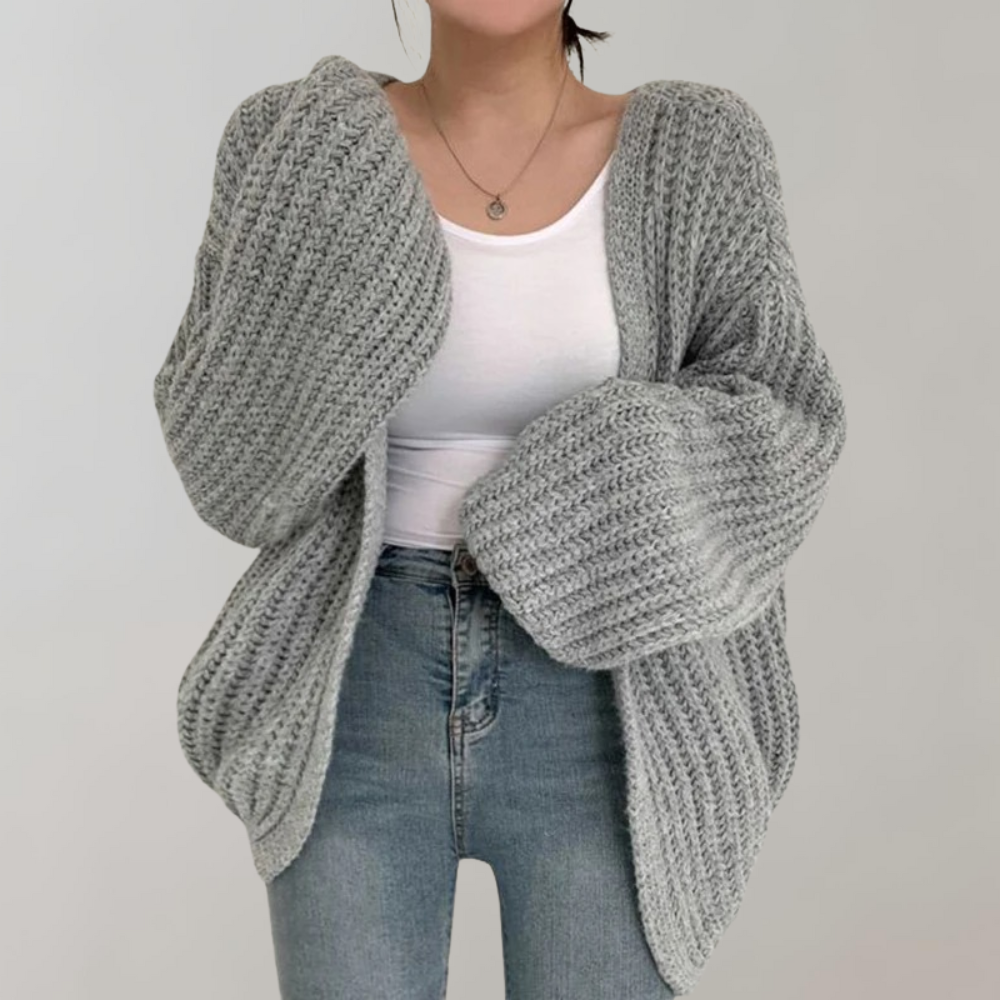 Mabel Women's Oversized Cardigan - close-up detail