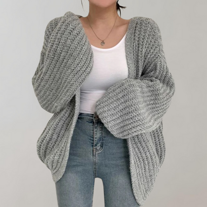 Clara Women's Oversized Cardigan - close-up detail