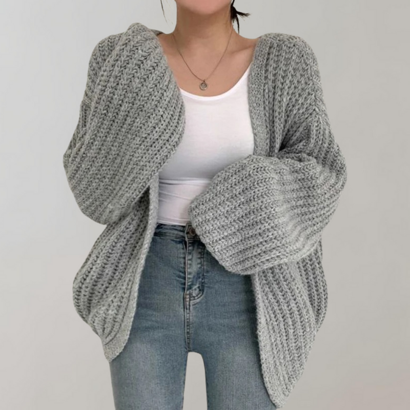 Ines Women's Oversized Cardigan - close-up detail