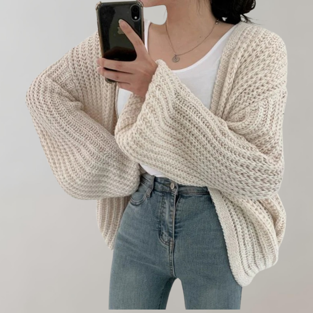 Ines Women's Oversized Cardigan - styled view