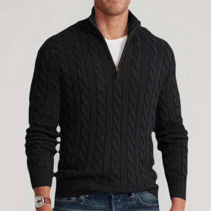 Rhys Men's Cable Knit Sweater - front view