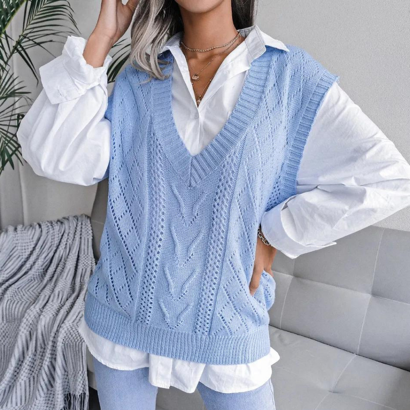 Tallulah Women's Sweater | V-neck, Sleeveless