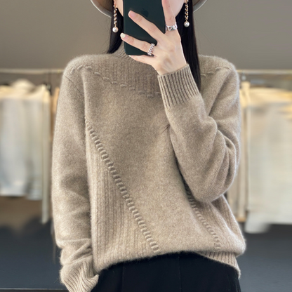 June Women's Ribbed Knit Sweater - back view