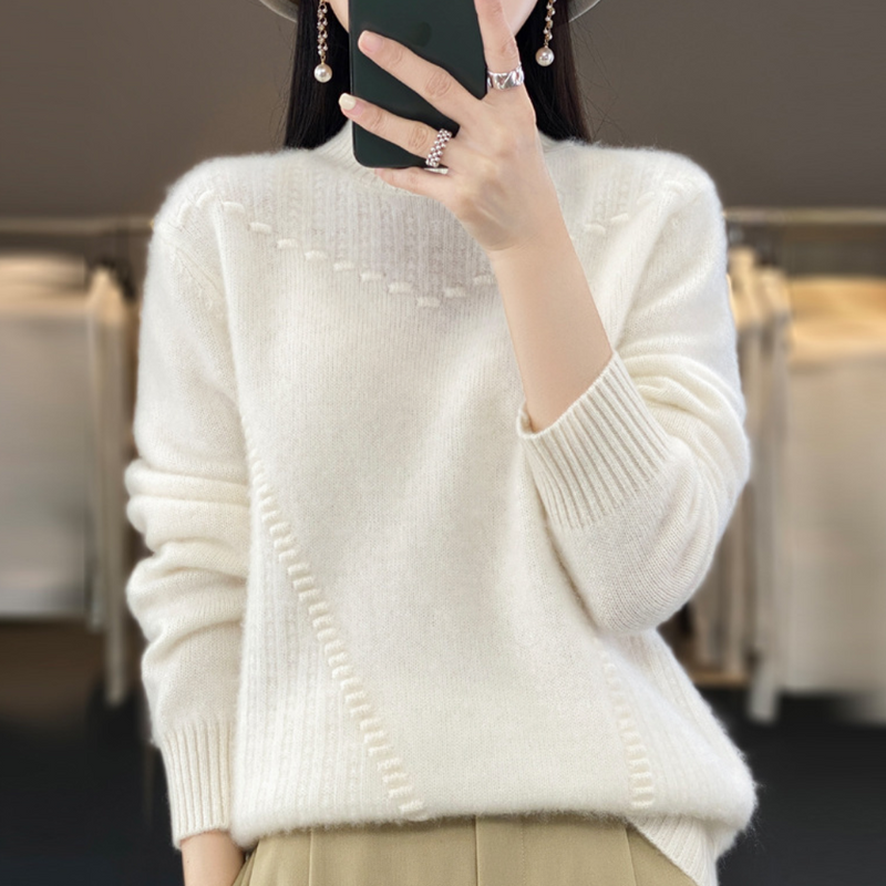 June Women's Ribbed Knit Sweater - front view